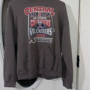 Grey central hoodie adult size medium